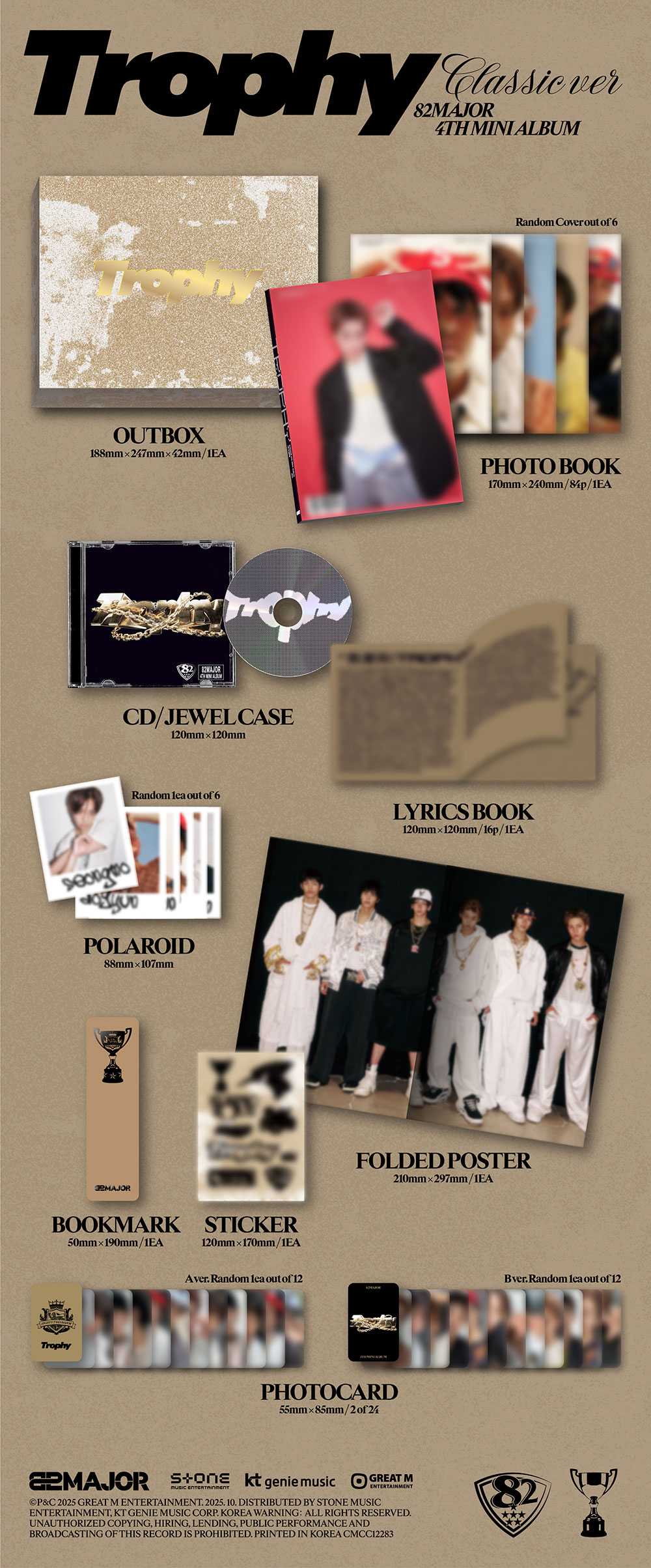 82MAJOR - 4TH MINI ALBUM : TROPHY (POCAALBUM)