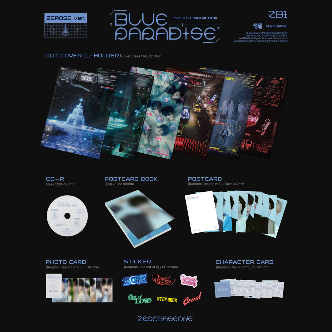 ZEROBASEONE - 5TH MINI ALBUM [BLUE PARADISE] ZEROSE VER.
