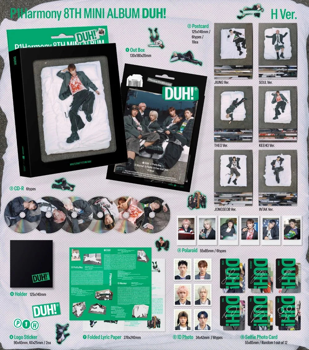 P1HARMONY - 8TH Mini Album DUH! (Compact version)