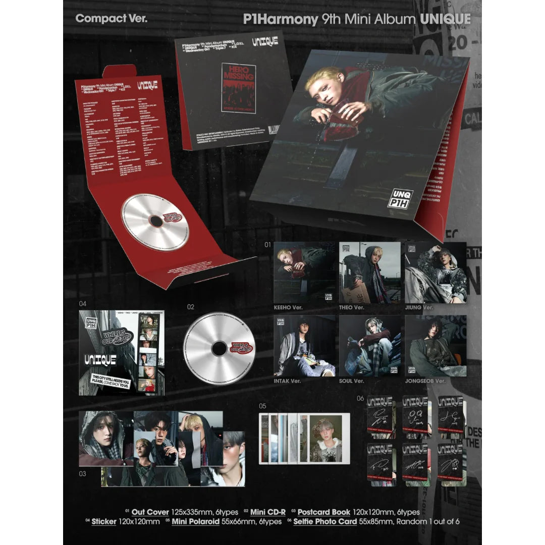 P1HARMONY - 9TH MINI ALBUM [UNIQUE] (COMPACT VER.)