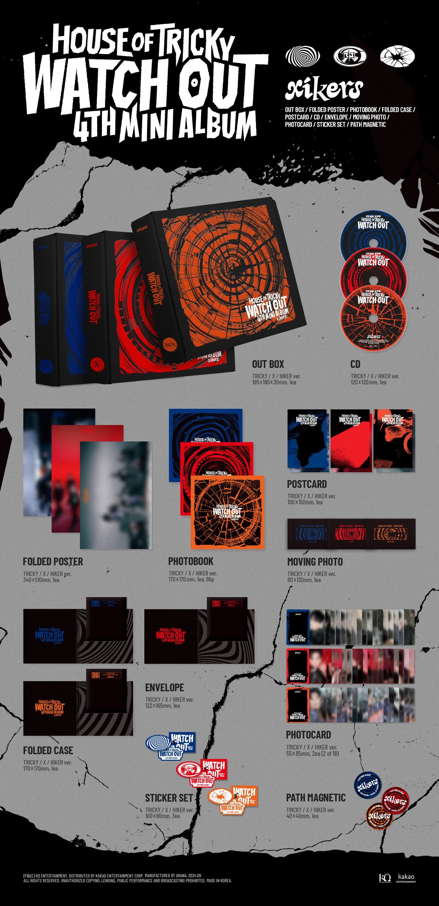 Xikers minjae yechan junmin seeun jinsik yujun hyunwoo sumin junghoon hunter album kpop music idol korean merch store canada toronto montreal vancouver calgary edmonton ottawa winnipeg CD photocard 